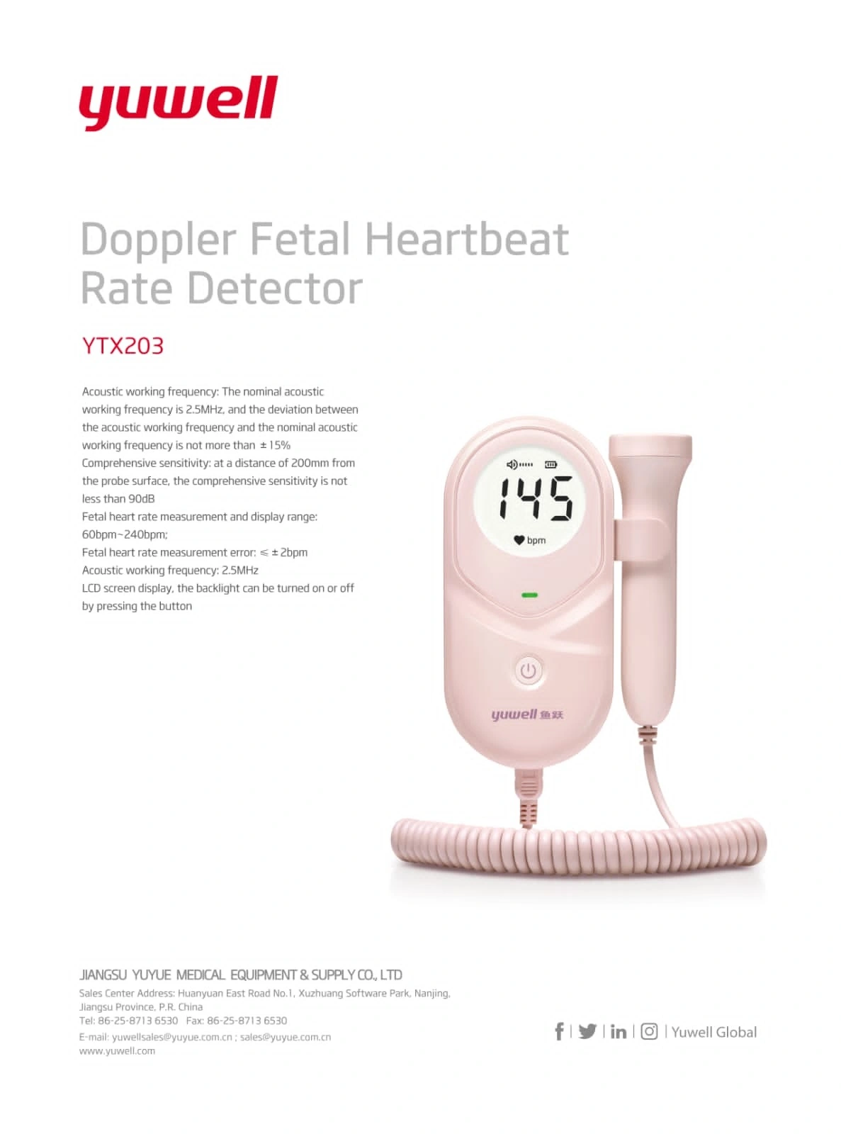 Fetal Doppler Pocket Size Yuwell Price in Pakistan