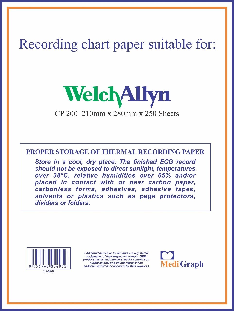 ECG Paper Welch Allyn CP 200 Price in Pakistan