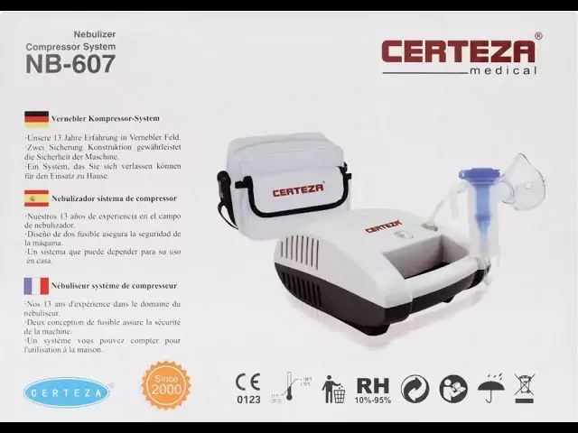 Certeza NB 607 – Premium Nebulizer Compressor System with Carry Bag