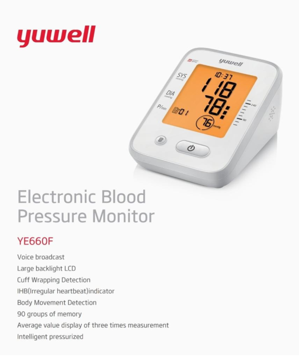 Yuwell Best Digital BP apparatus in Pakistan YE 660F - Image 2