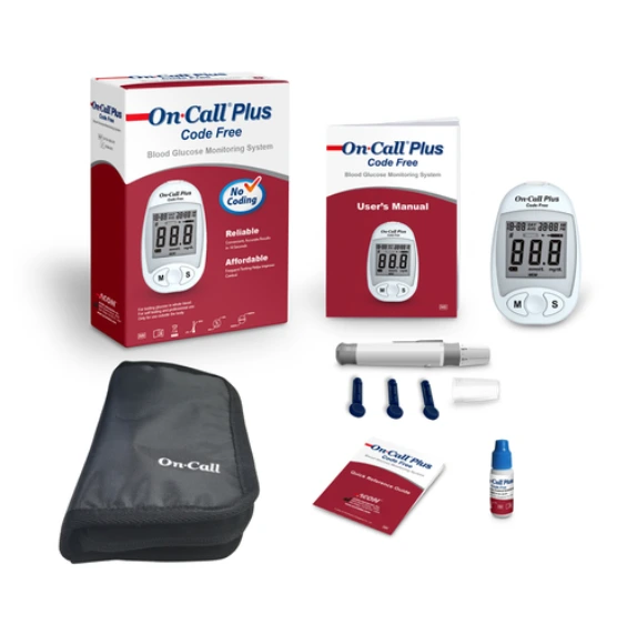 On-call plus blood glucometer