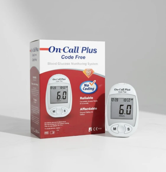 On-call plus blood glucometer