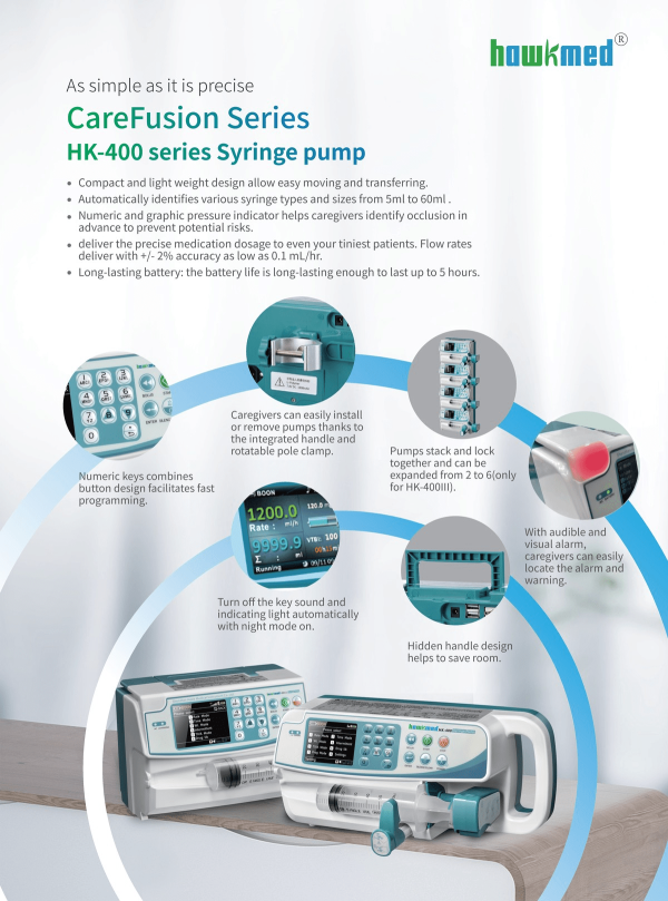 Syringe Pump HK 400III Hawkmed - Image 2