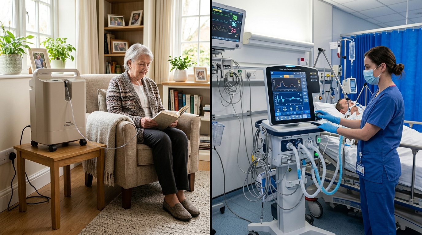 Oxygen Concentrator vs Ventilator: What Is the Difference