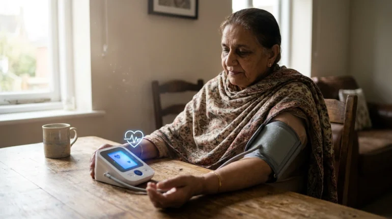 Home monitor flagging an irregular heartbeat, a reason to have the rhythm checked